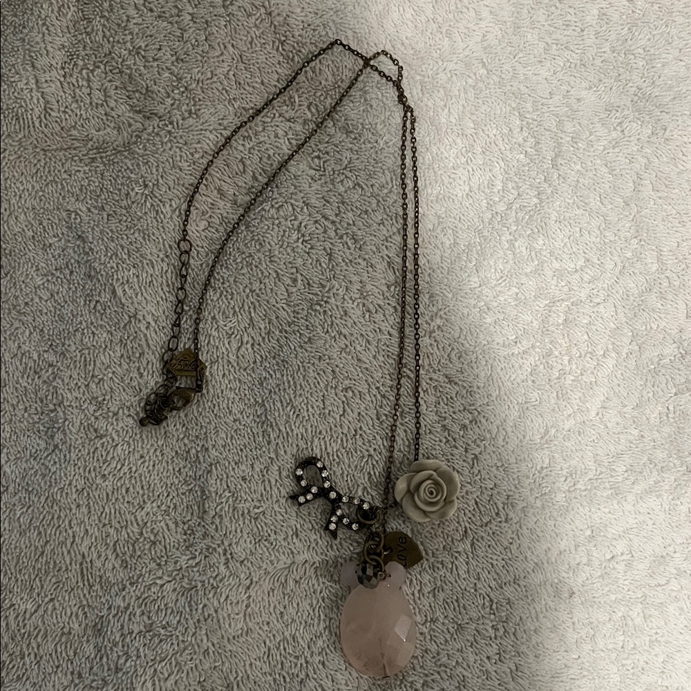 Elegant Rose Pendant Necklace